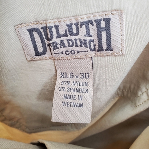 Duluth Flex Dry Cargo Pants Mens XLG (38x30) Beige Relaxed Fit 71700 Gorpcore - Picture 10 of 12